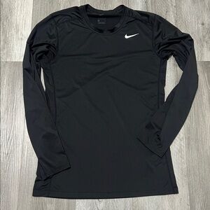 Nike Dri-Fit Fitted Long Sleeve athletic shirt/ Black/ size S